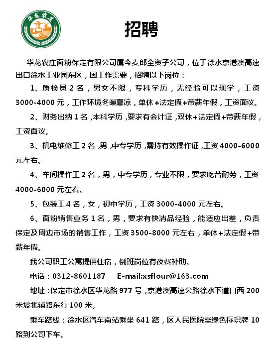 徐水大午最新招聘信息全面解析